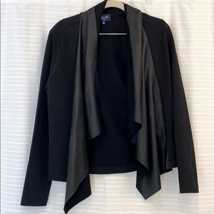 Splendid faux leather cardigan